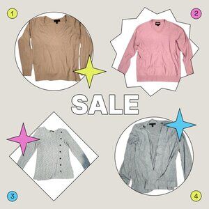 knit cardigan sweater bundle: banana republic, alesbury, nic+zoe